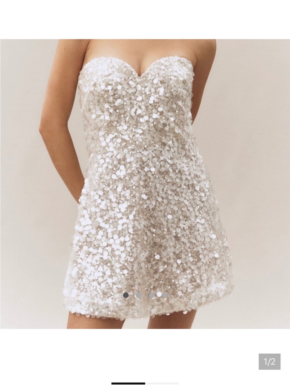 Helsi Mimi Strapless Sequin Sweetheart Mini Dress
